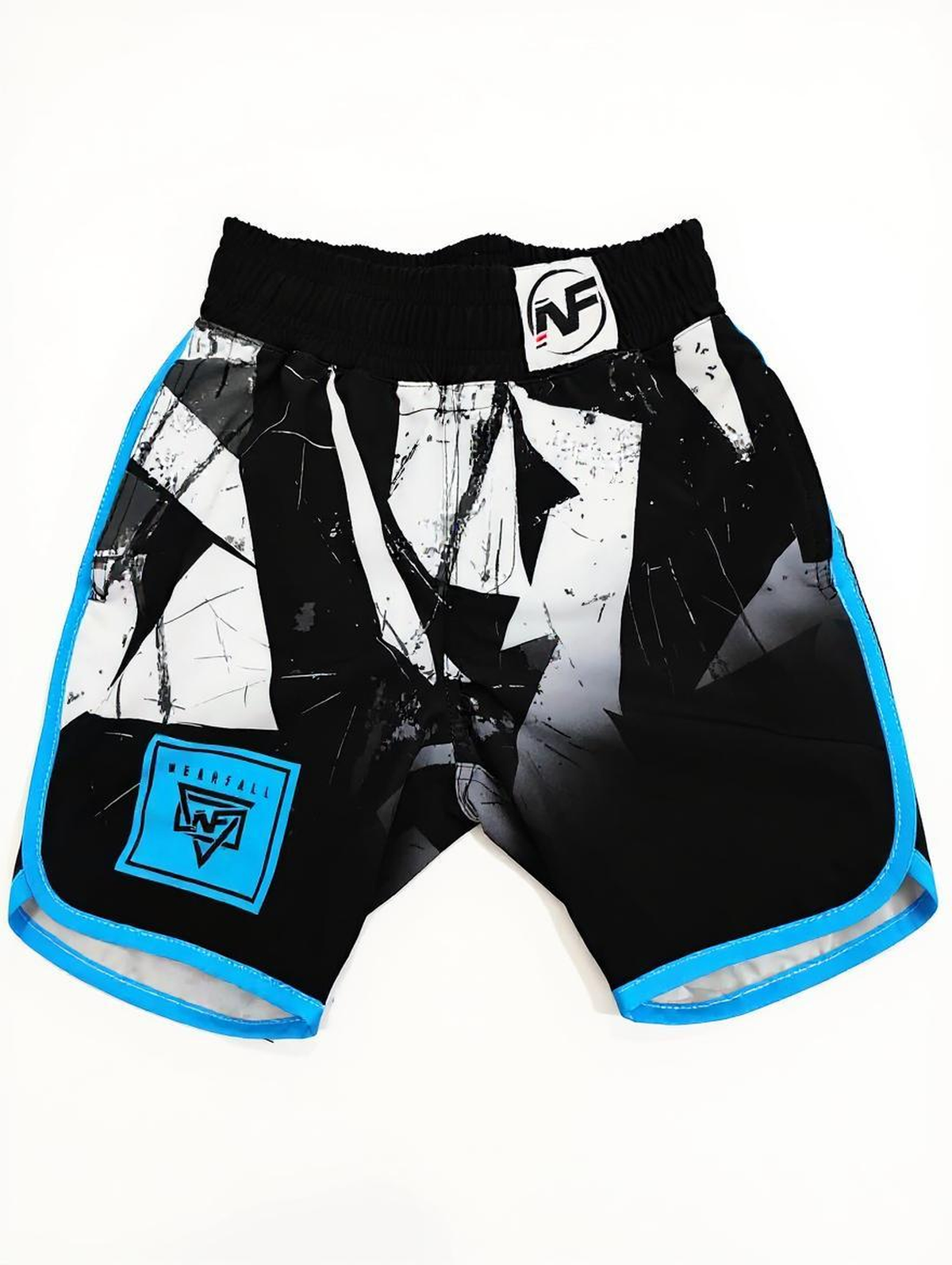 Blue and white graphic hybrid shorts (A3R)