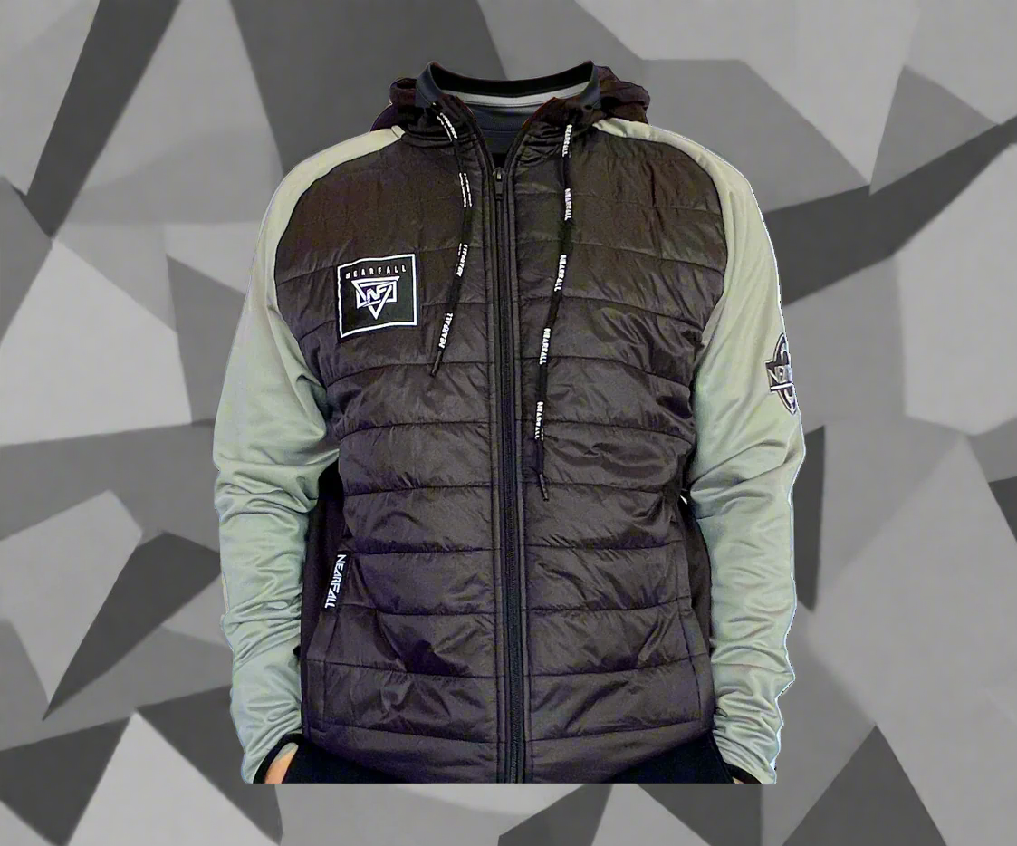 NF Black & Silver Puffer Full Zip Hoodie