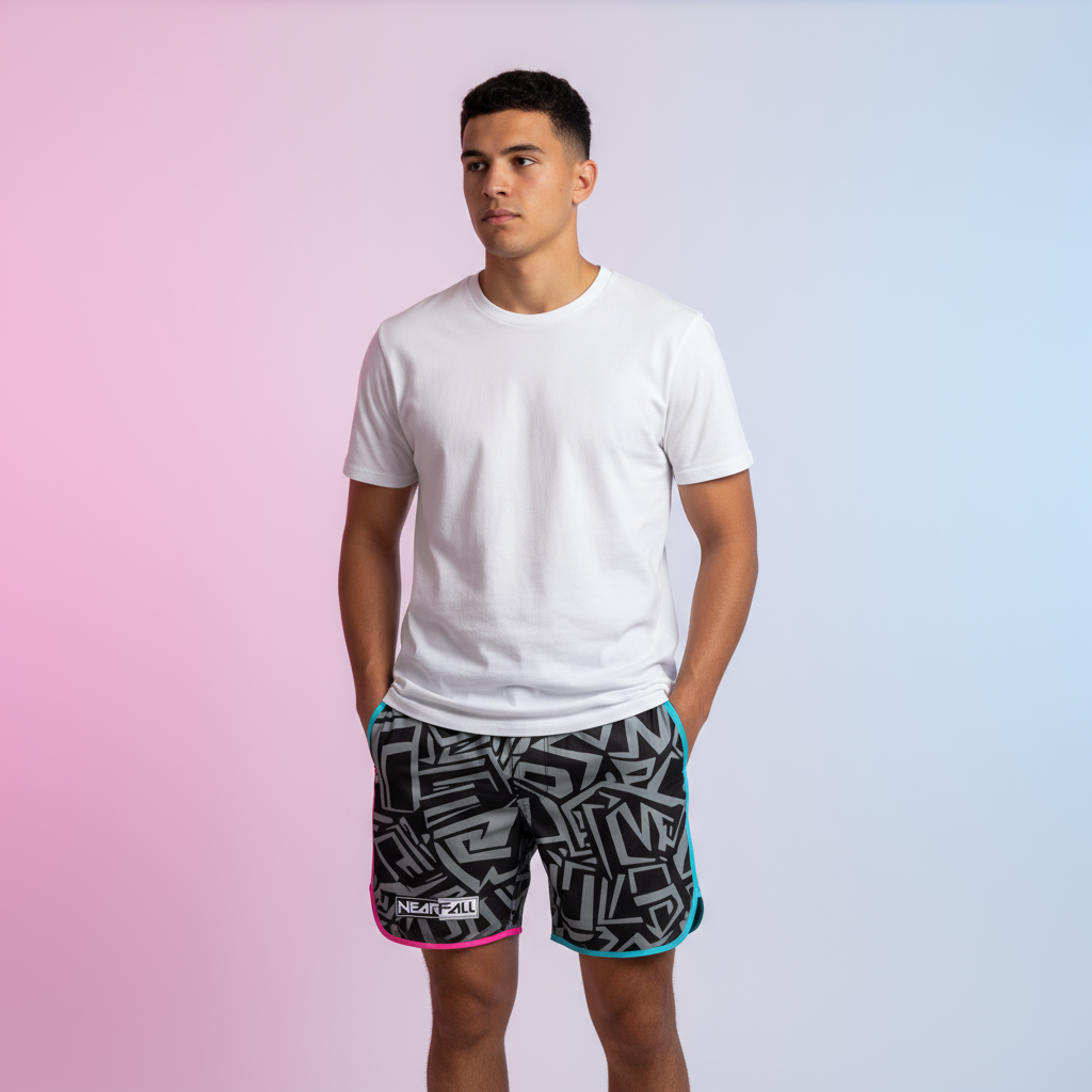 Fall Mazed Gray/Black Shorts