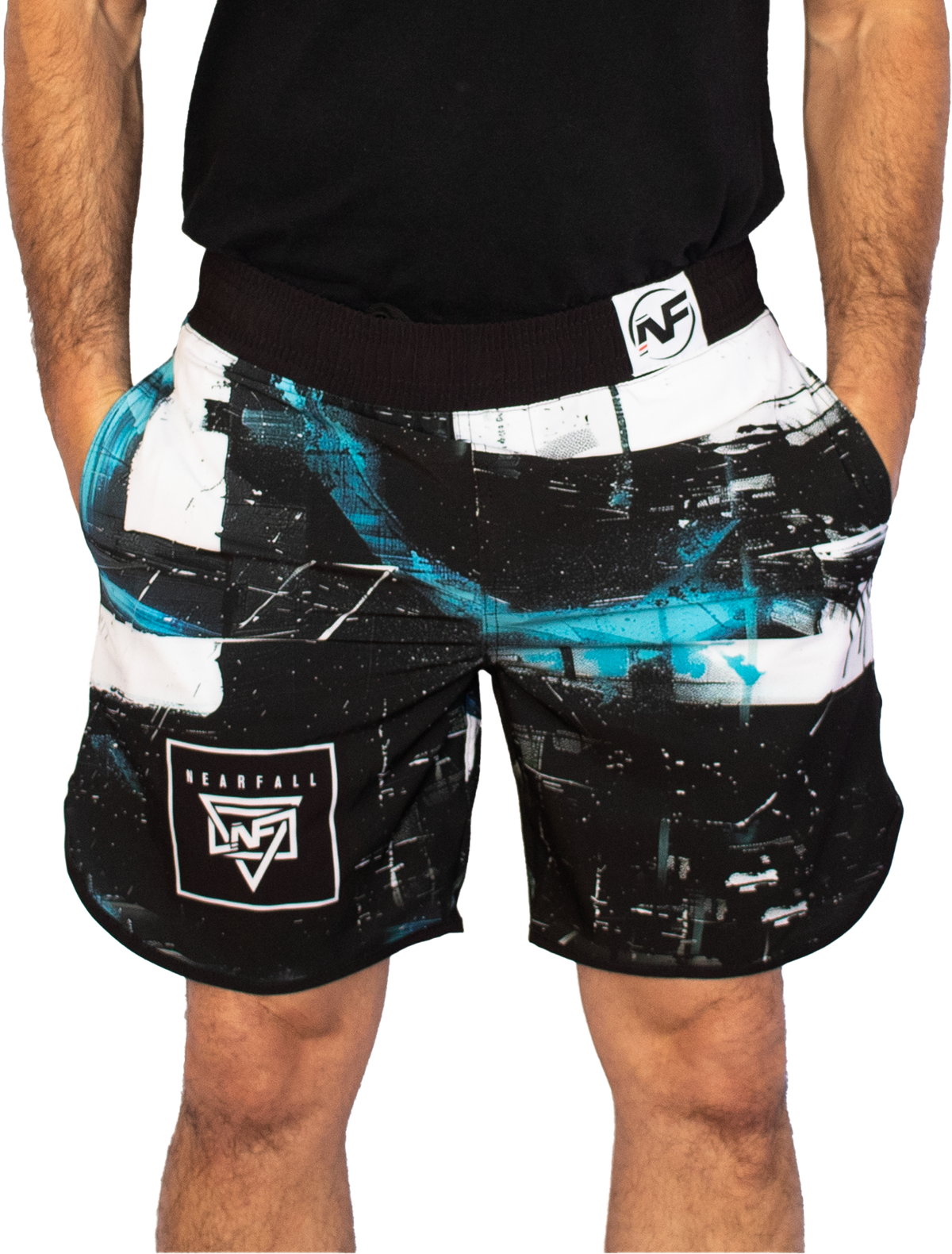 NF Blue Glitch Hybrid Shorts