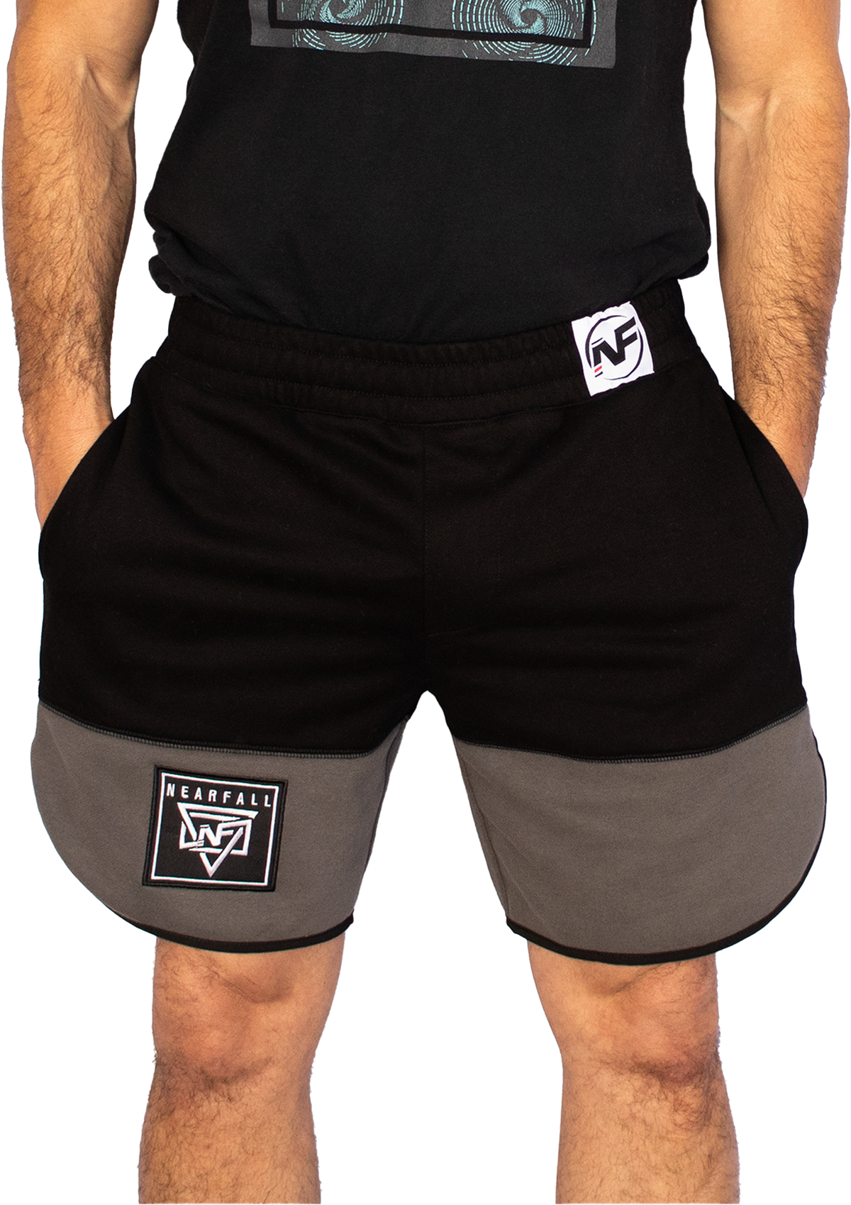 NF Black & Gray Cotton Shorts