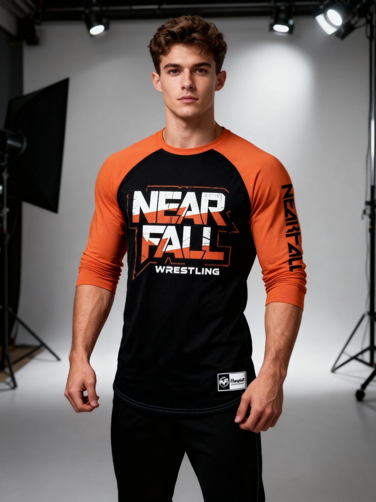 Black/Orange Bold Impact Tee