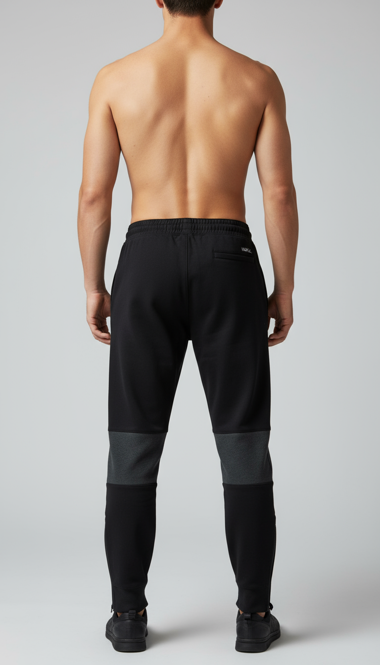 Black/ Gray Dyed Fabric Joggers