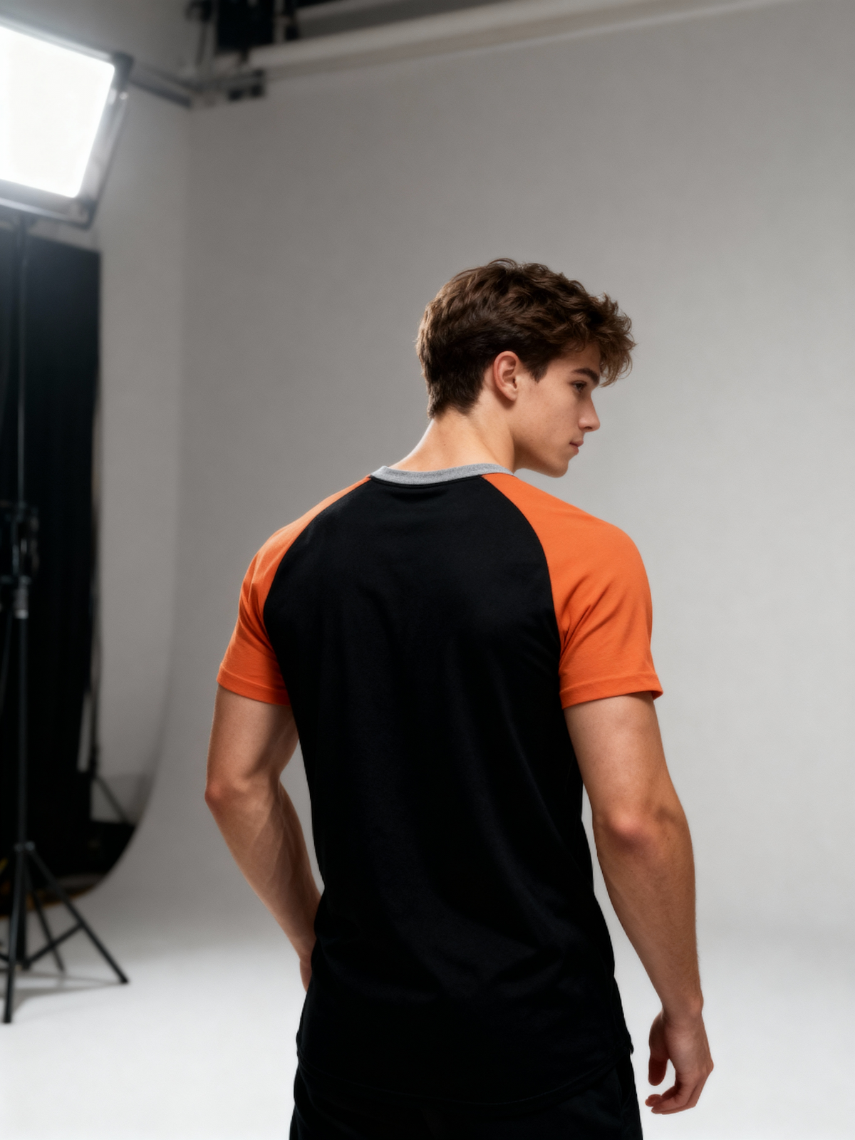 Black/Orange Bold Impact Tee