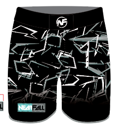 Cracked Black/White Fight Shorts