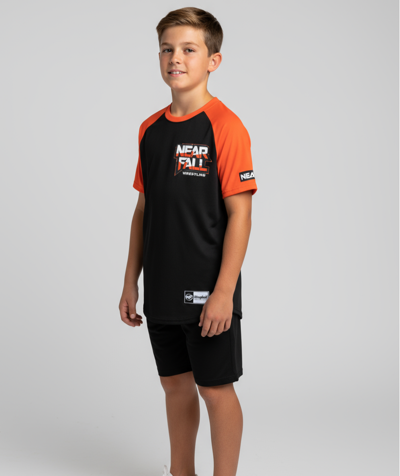 Black/Orange Bold Impact Tee