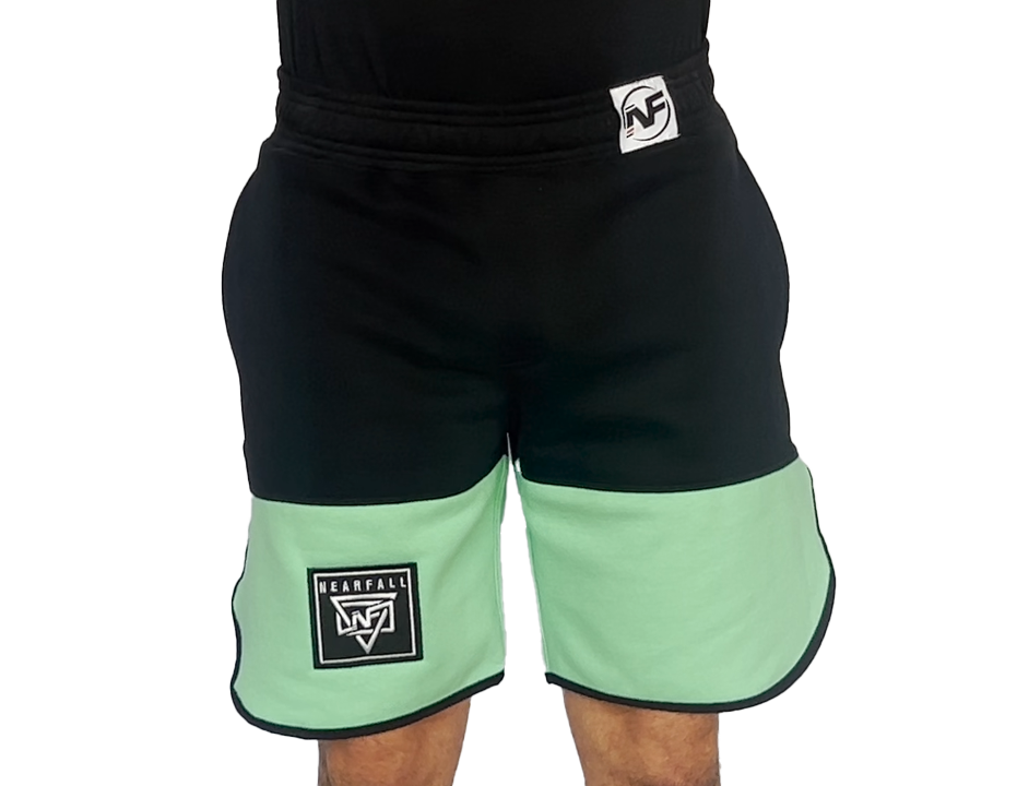 NF Mint & Black Cotton Shorts