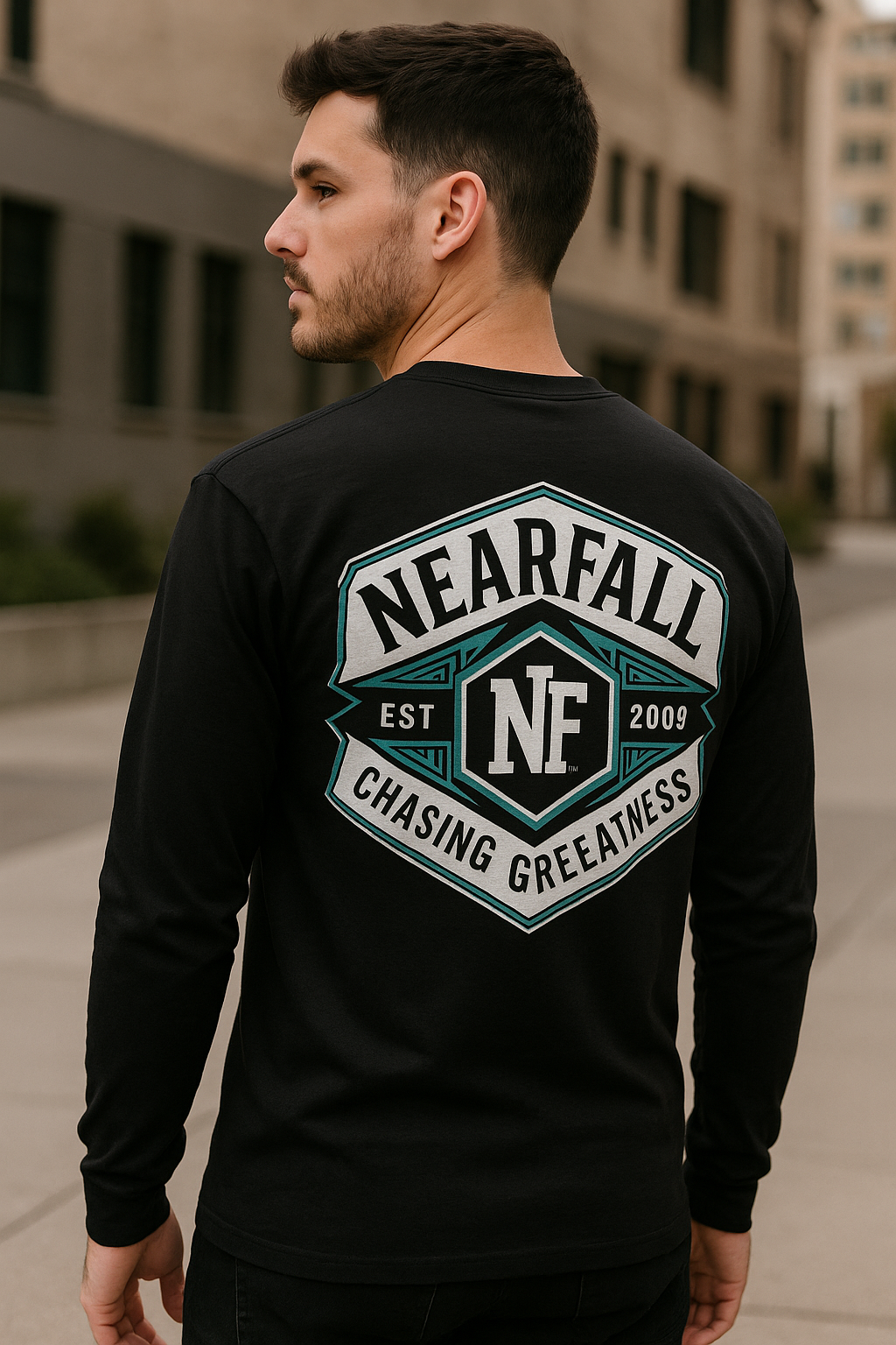 Chasing Greatness Teal Crest Tee
