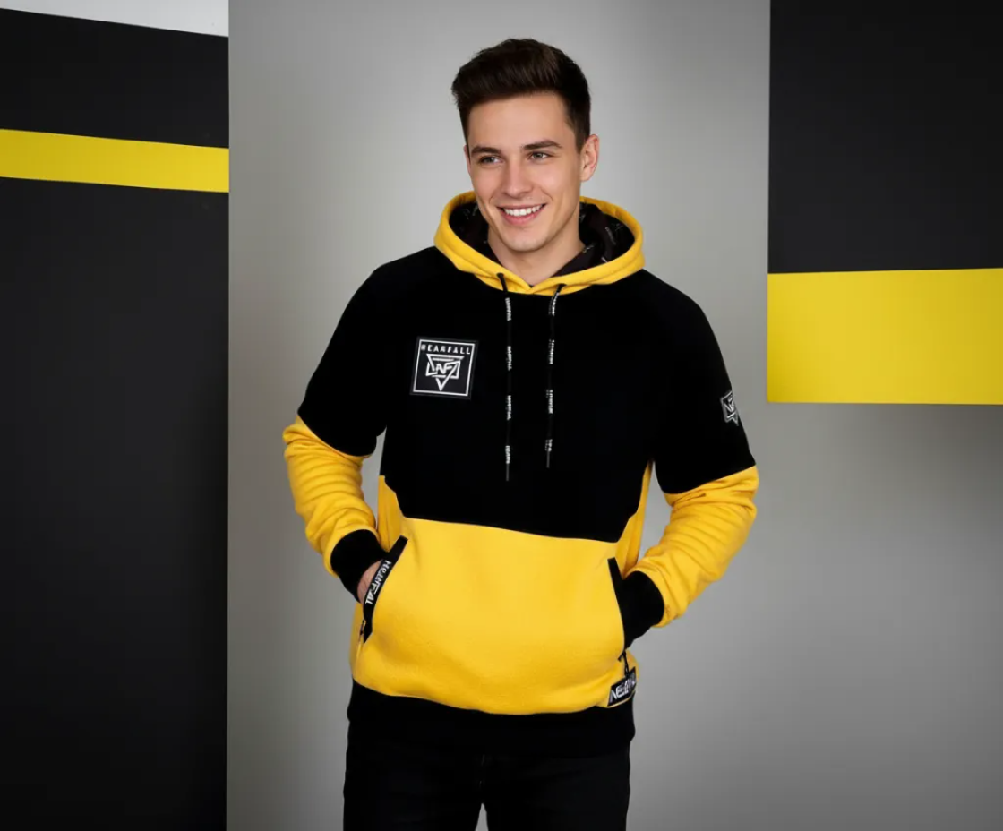NF Yellow Cotton Hoodie